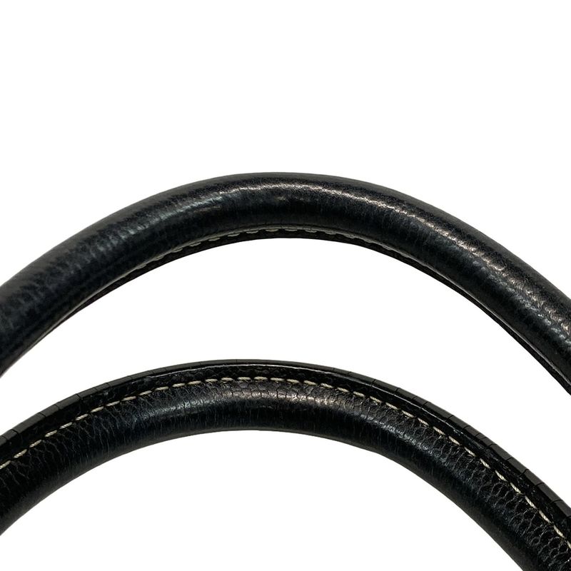 Chanel Tote Bag Cocos Travel Black X Red X Ivory Silver Hardware Leather