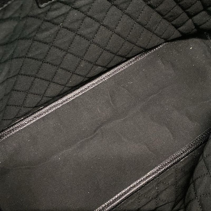 Chanel Tote Bag Cocos Travel Black X Red X Ivory Silver Hardware Leather