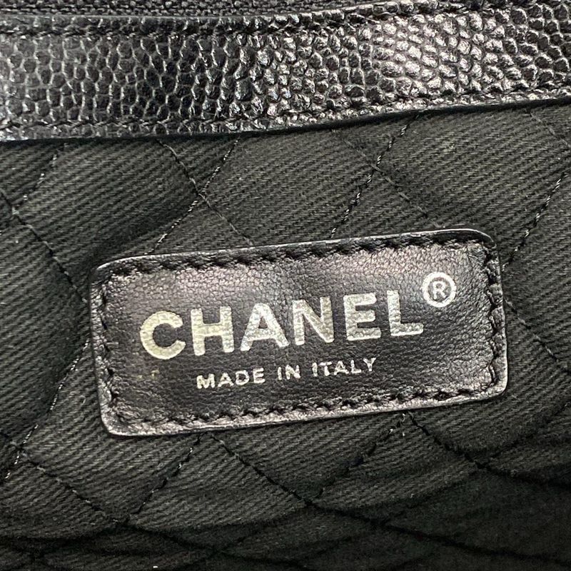 Chanel Tote Bag Cocos Travel Black X Red X Ivory Silver Hardware Leather