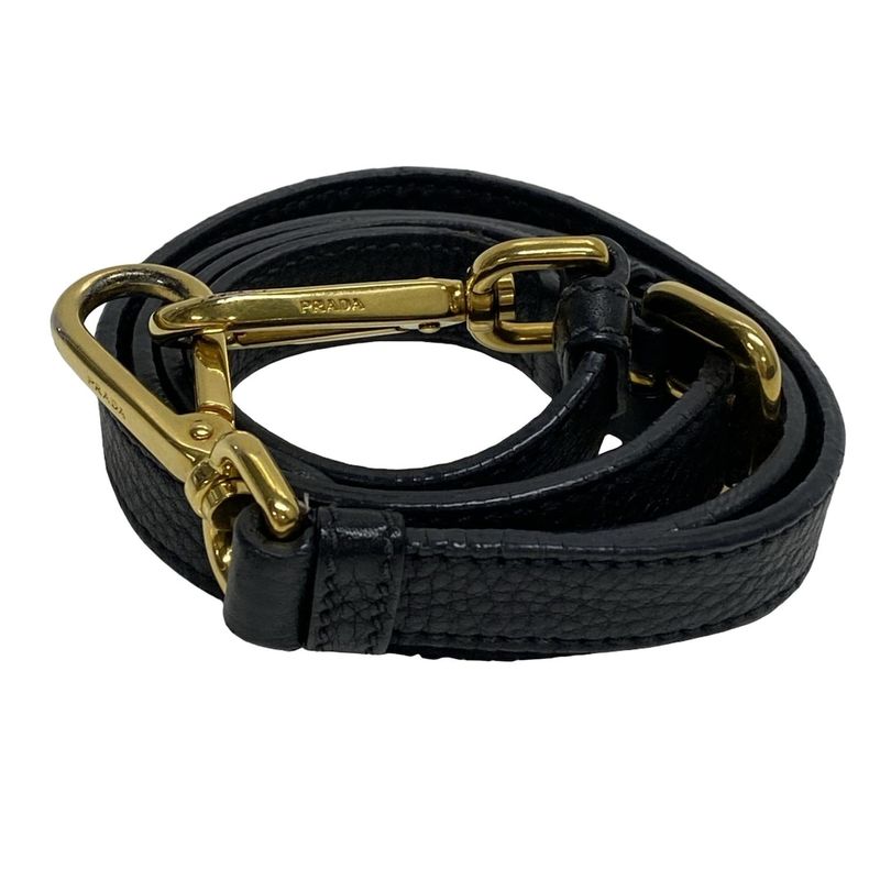 Prada Tote Bag  Black Leather Tag Leather