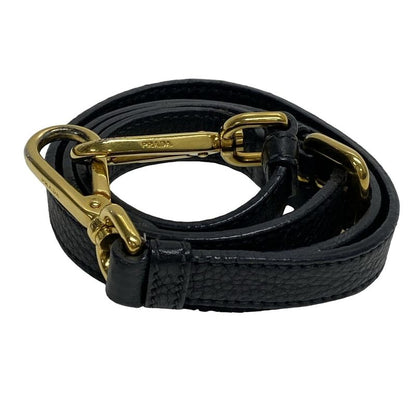 Prada Tote Bag  Black Leather Tag Leather