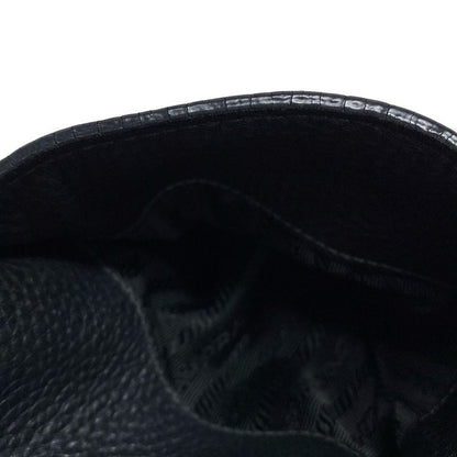 Prada Tote Bag  Black Leather Tag Leather
