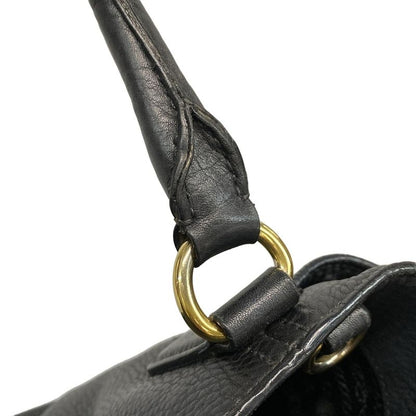 Prada Tote Bag  Black Leather Tag Leather