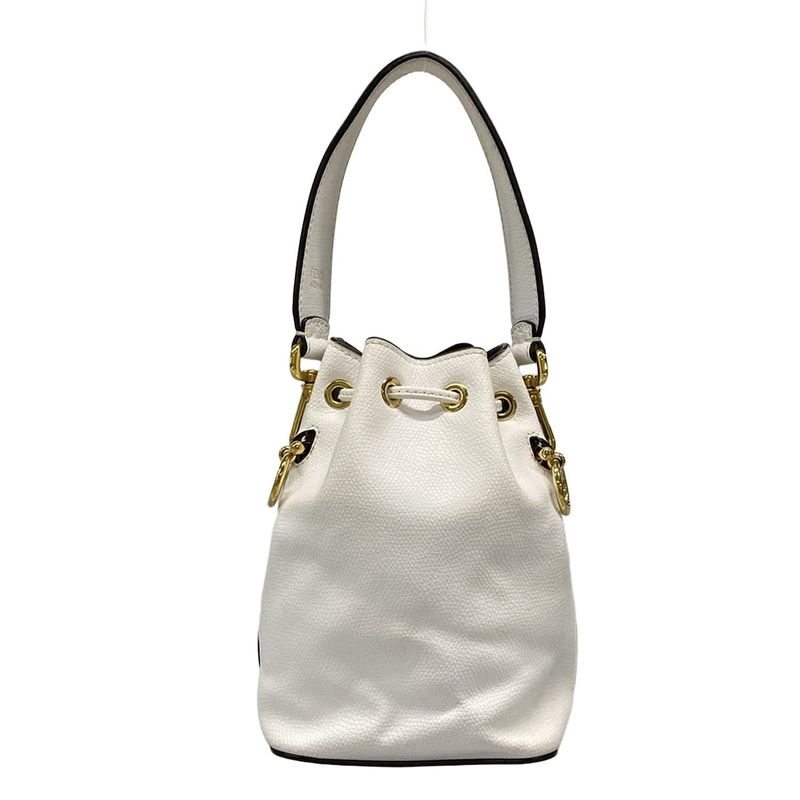 Fendi Handbag Montresor 8bs010 White Leather