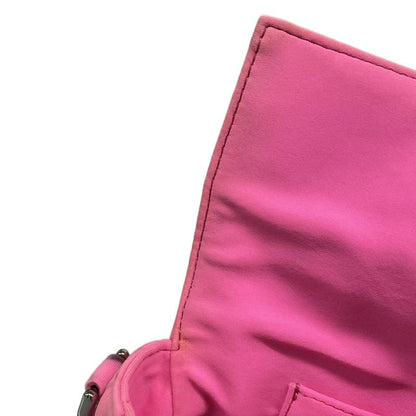 Fendi Handbag Baguette Mini 8bs017 Pink FF Shape Pressed With Detachable Handle