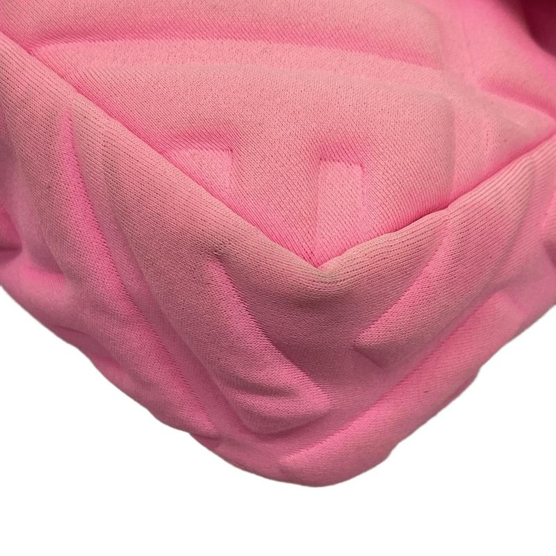 Fendi Handbag Baguette Mini 8bs017 Pink FF Shape Pressed With Detachable Handle