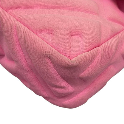 Fendi Handbag Baguette Mini 8bs017 Pink FF Shape Pressed With Detachable Handle