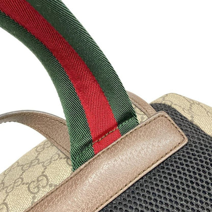 Gucci Backpack Sac Soft GG Supreme Backpack 473869 Beige X Ebony X Dark Brown