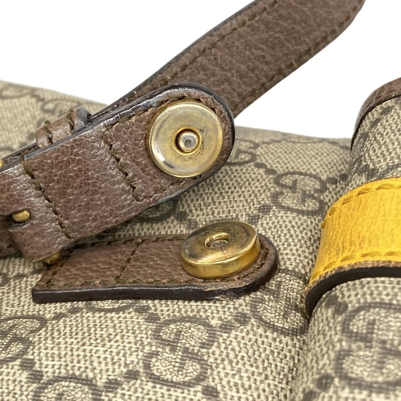 Gucci Backpack Sac Soft GG Supreme Backpack 473869 Beige X Ebony X Dark Brown