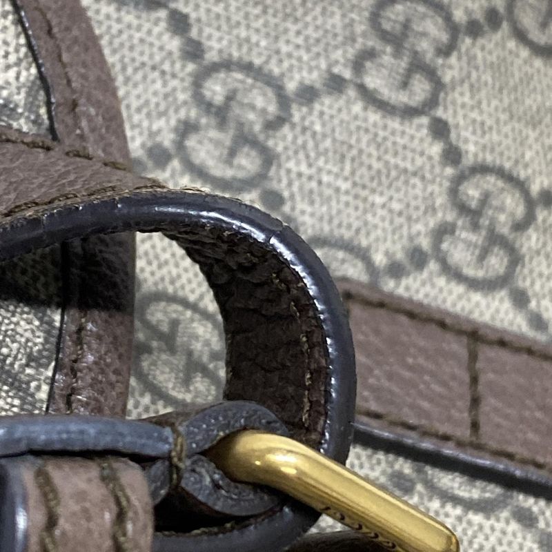 Gucci Backpack Sac Soft GG Supreme Backpack 473869 Beige X Ebony X Dark Brown