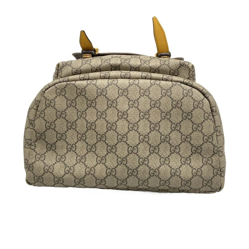 Gucci Backpack Sac Soft GG Supreme Backpack 473869 Beige X Ebony X Dark Brown