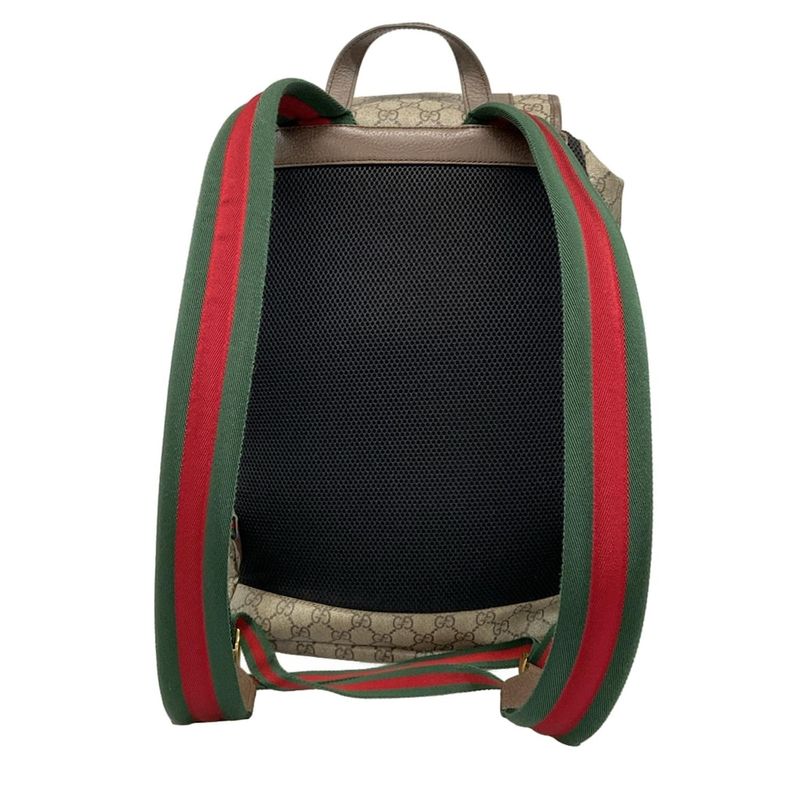 Gucci Backpack Sac Soft GG Supreme Backpack 473869 Beige X Ebony X Dark Brown