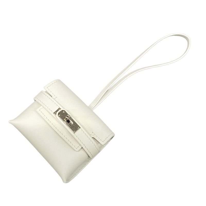 Hermes Key Holder (charm ) Kelly Festival New White Silver Hardware