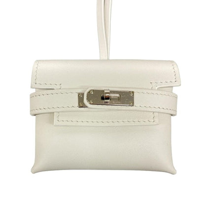 Hermes Key Holder (charm ) Kelly Festival New White Silver Hardware
