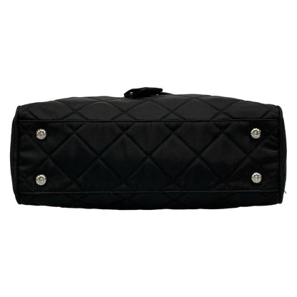 Prada Shoulder Bag  Black Chain Shoulder Triangle Logo Quilted Leather