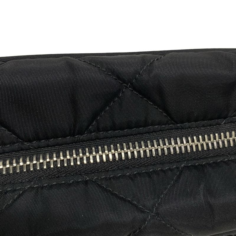 Prada Shoulder Bag  Black Chain Shoulder Triangle Logo Quilted Leather