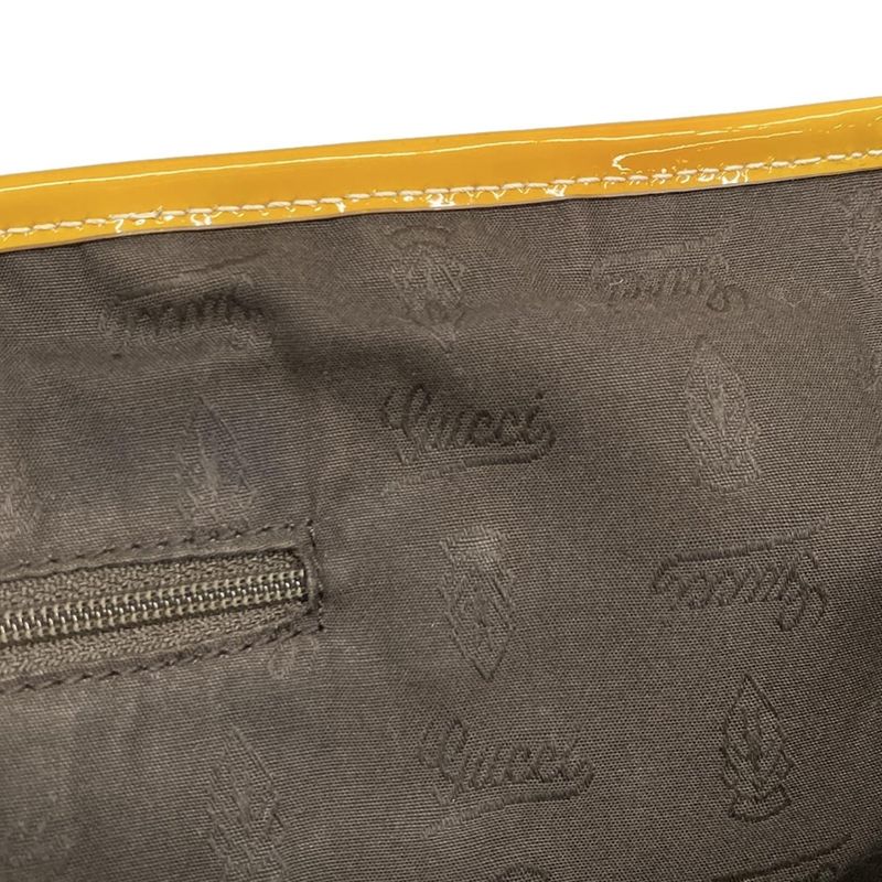 Gucci Tote Bag GG Patternsherry (web) 211971 Beige Brown And Yellow Leather