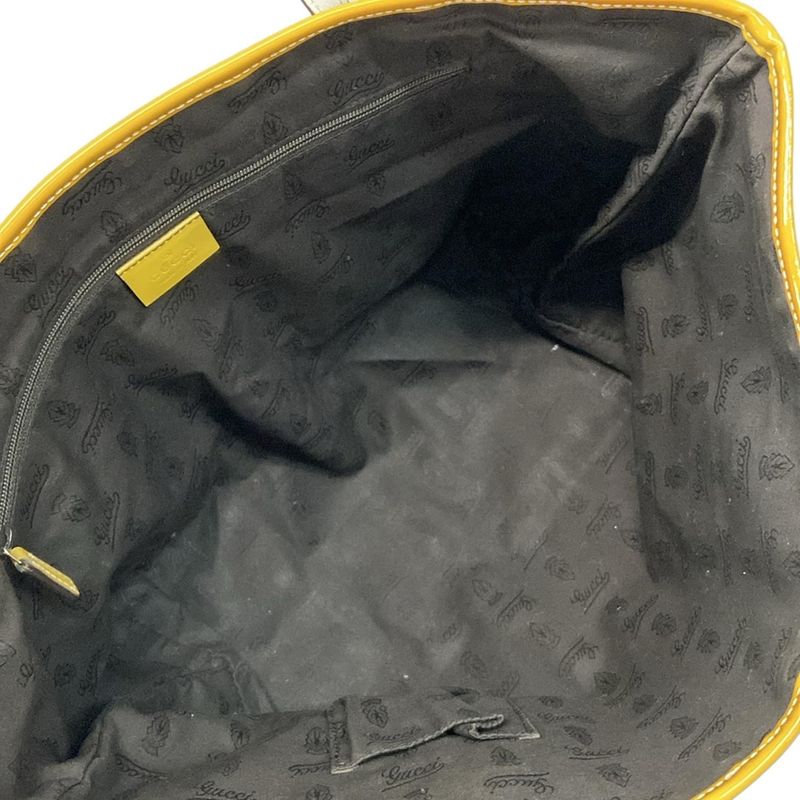 Gucci Tote Bag GG Patternsherry (web) 211971 Beige Brown And Yellow Leather