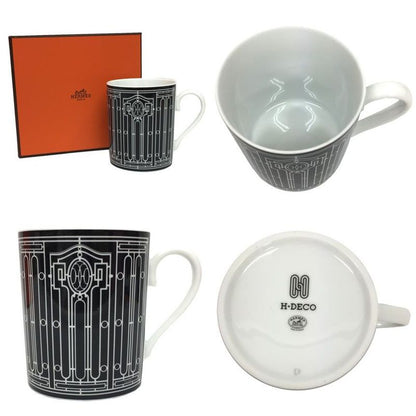 Sale Hermes H Deco Ash Deco Mug Black Aq7334