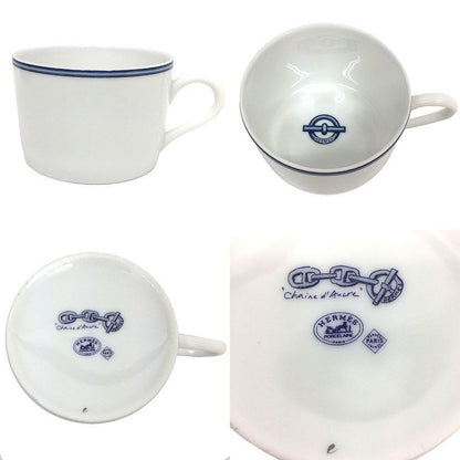 Hermes Chaine D'ancre Cup & Saucer Blue 1 Customer Aq7335