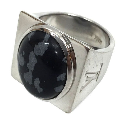 Louis Vuitton Chevalier Snow Flow Obsidian M64903 Silver Men's Ring Aq7341