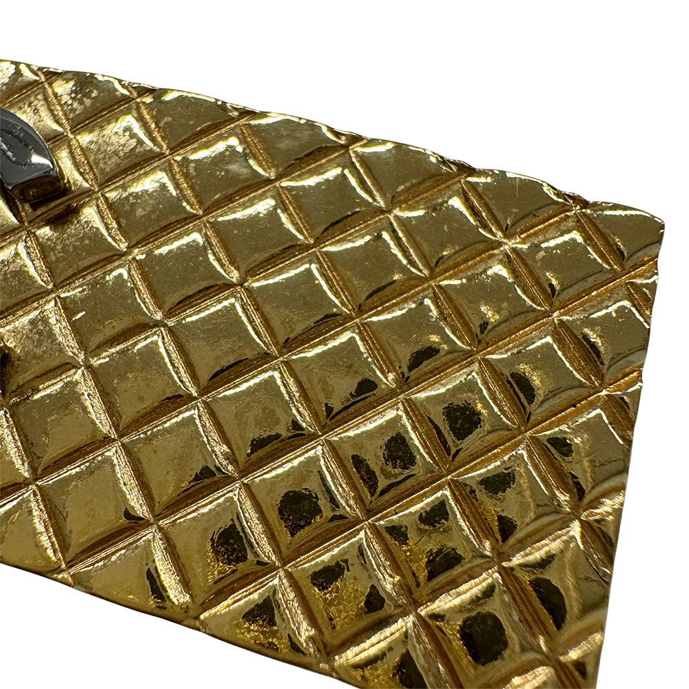 Chanel Valletta Women'S Brand Metal Matelasse Coco Mark Gold Hair Clip Stylish