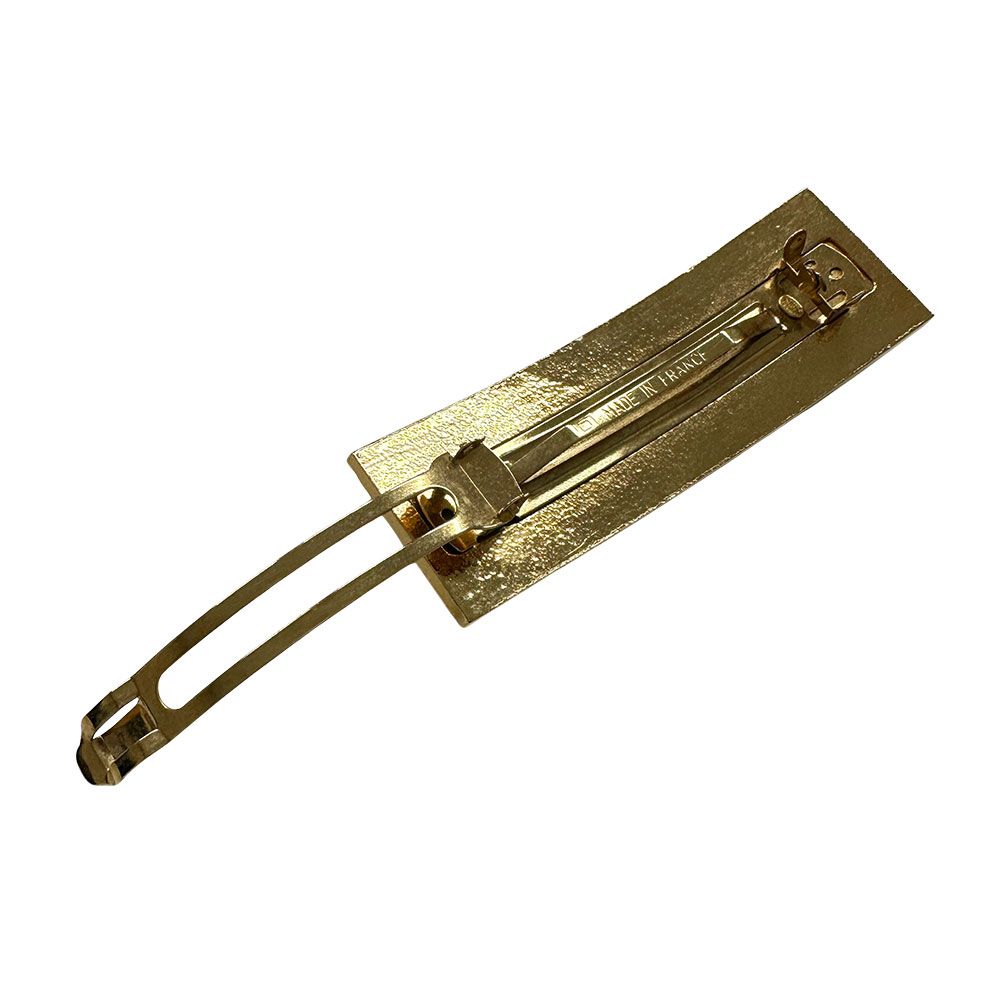 Chanel Valletta Women'S Brand Metal Matelasse Coco Mark Gold Hair Clip Stylish