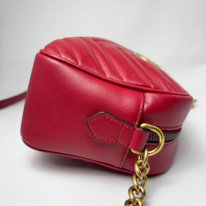 Gucci Shoulder Bag GG Marmont Small Small Red