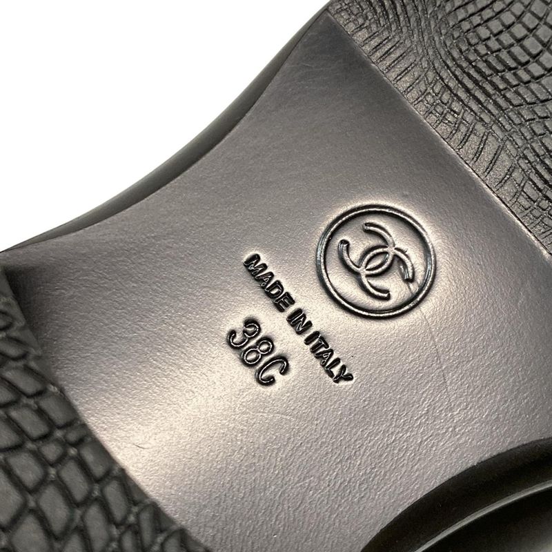 Chanel Long Boots 38 C Women's High Boots G39212 Black Coco Mark Quilted