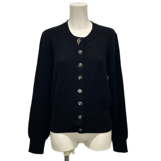 Chanel Cardigan Size 38 M Women - P77590 Black Long Sleeves Rhinestone 2024