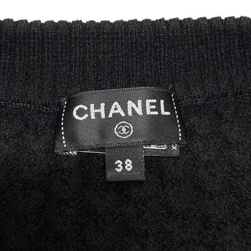 Chanel Cardigan Size 38 M Women - P77590 Black Long Sleeves Rhinestone 2024