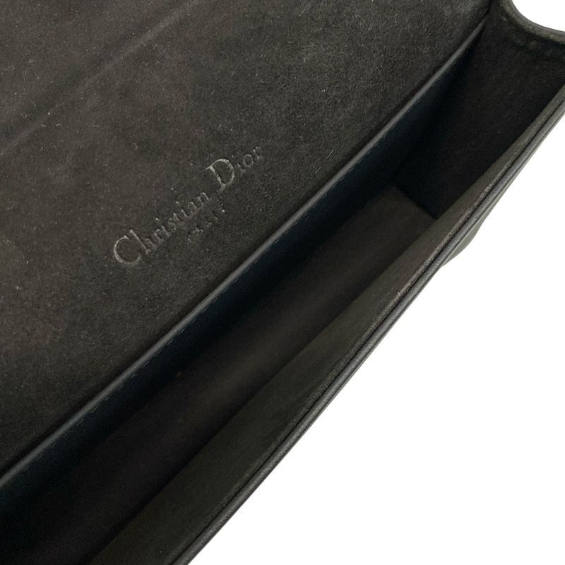 DIOR Christian Dior Wallet Lady Dior S0204onmj Black Chain Wallet Black