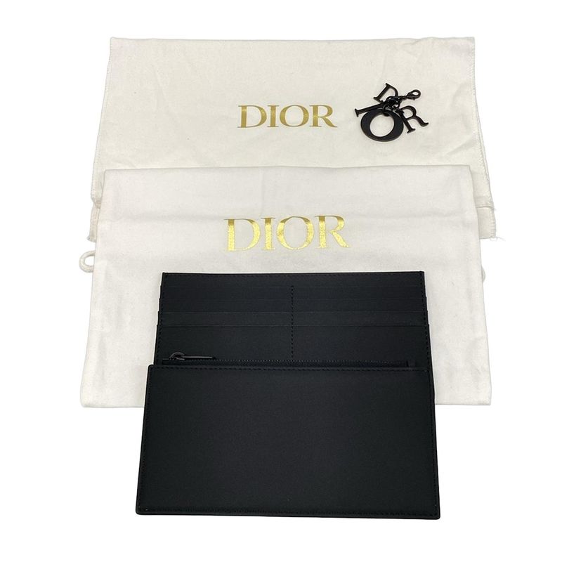 DIOR Christian Dior Wallet Lady Dior S0204onmj Black Chain Wallet Black