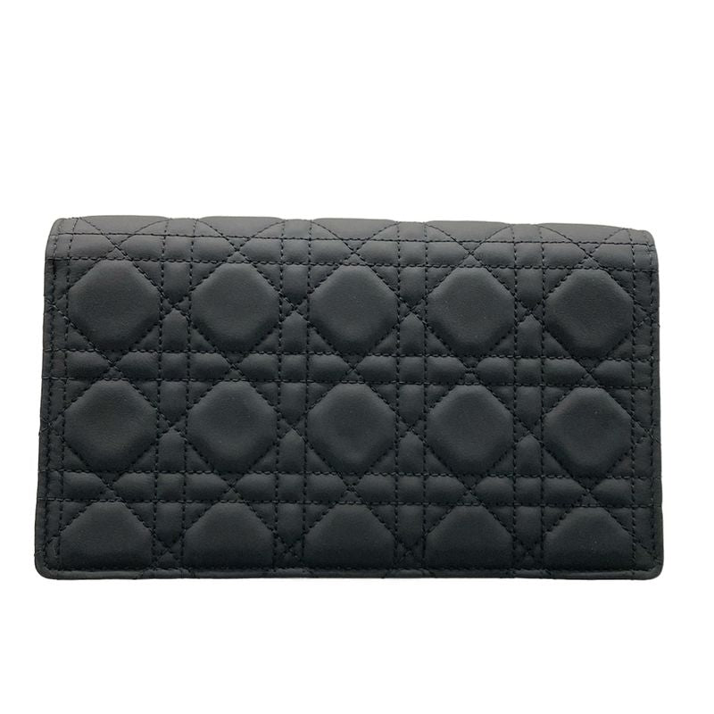 DIOR Christian Dior Wallet Lady Dior S0204onmj Black Chain Wallet Black