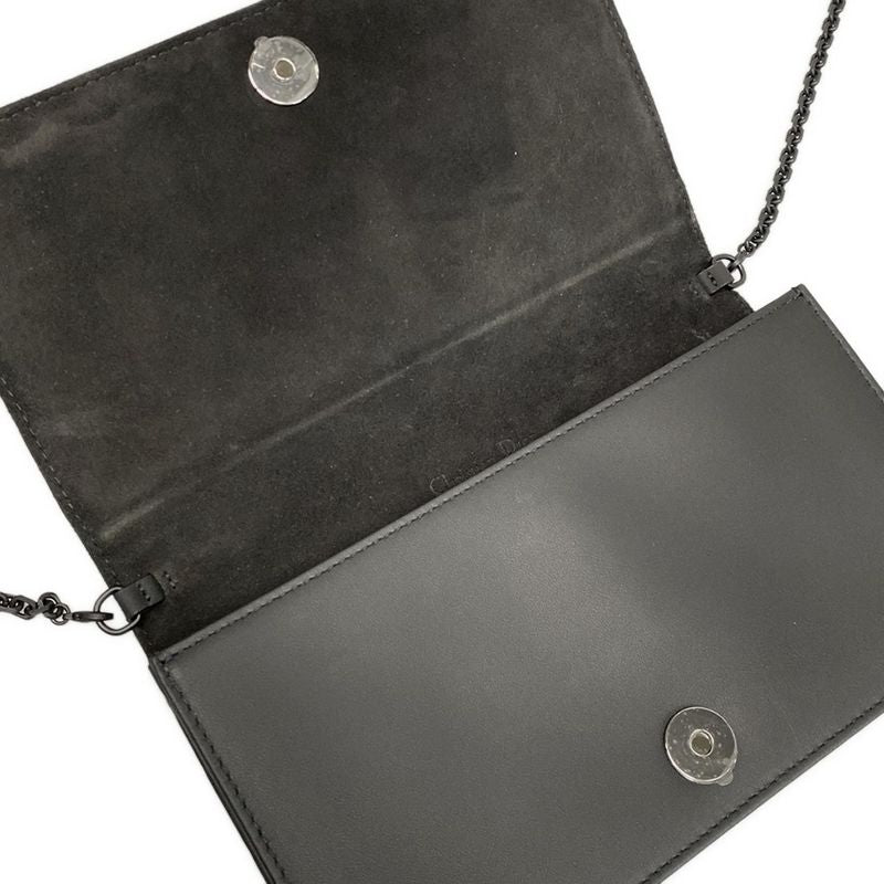DIOR Christian Dior Wallet Lady Dior S0204onmj Black Chain Wallet Black