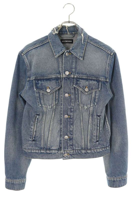 Balenciaga 534552 Tsb06 Campaign Logo Denim Jacket Men's 44