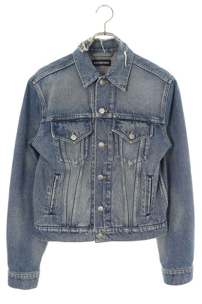 Balenciaga 534552 Tsb06 Campaign Logo Denim Jacket Men's 44