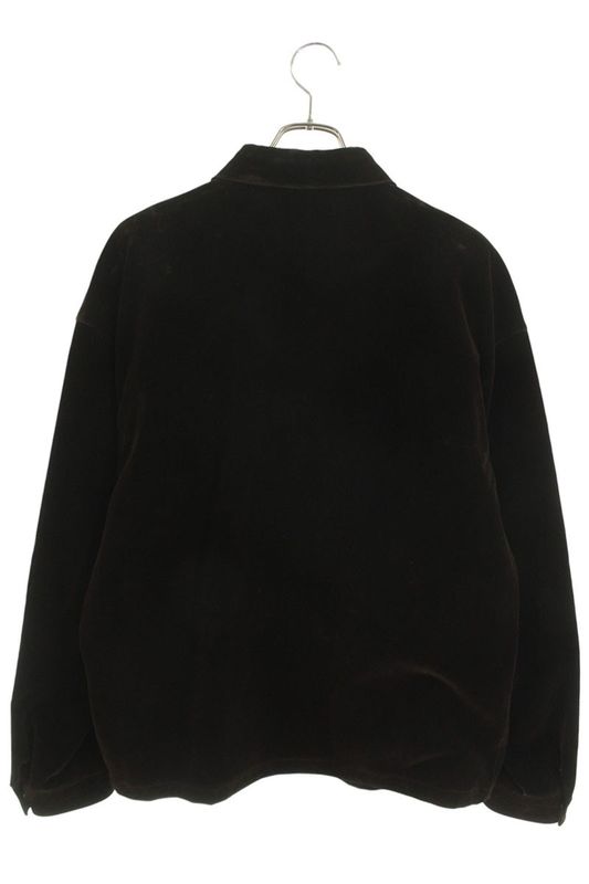 Prada Sc657 Triangle Logo Plate Velvet Long Sleeve Shirt Men's M