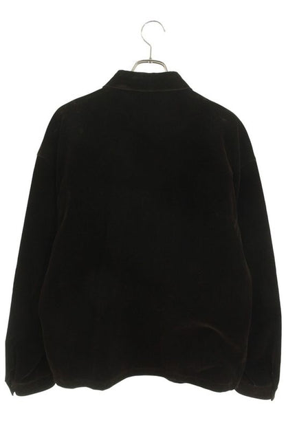 Prada Sc657 Triangle Logo Plate Velvet Long Sleeve Shirt Men's M