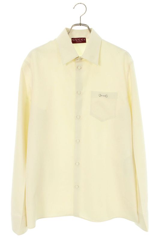 Gucci 841624 Zat43 Horsebit Motif Long Sleeve Shirt Men's 52