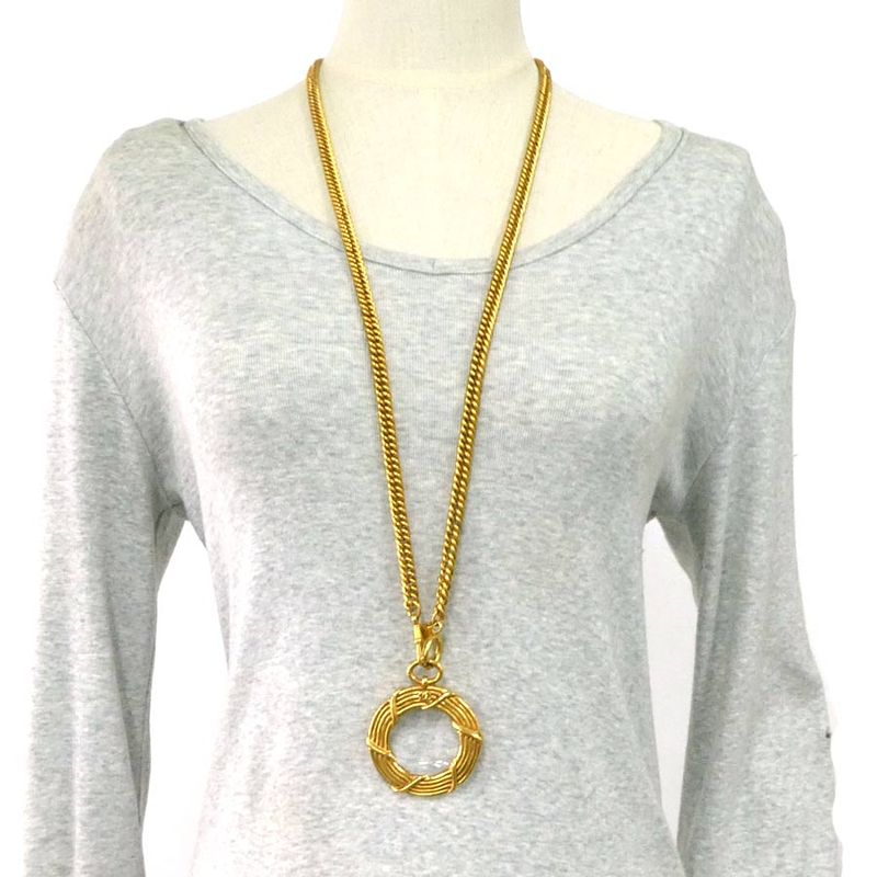Chanel Necklace Coco Mark Loupe Pendant