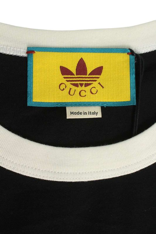 Gucci X Adidas 727694 Front Logo Ringer T-shirt Men's S