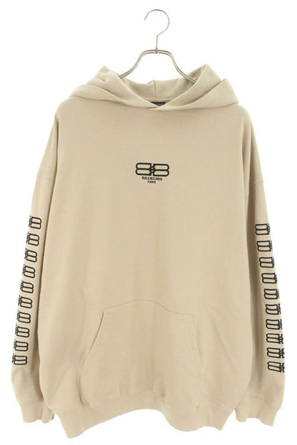 Balenciaga 22AW 570811 Tmvg6 Crushed BB Paris Icon Medium Fit Hoodie Men's XL