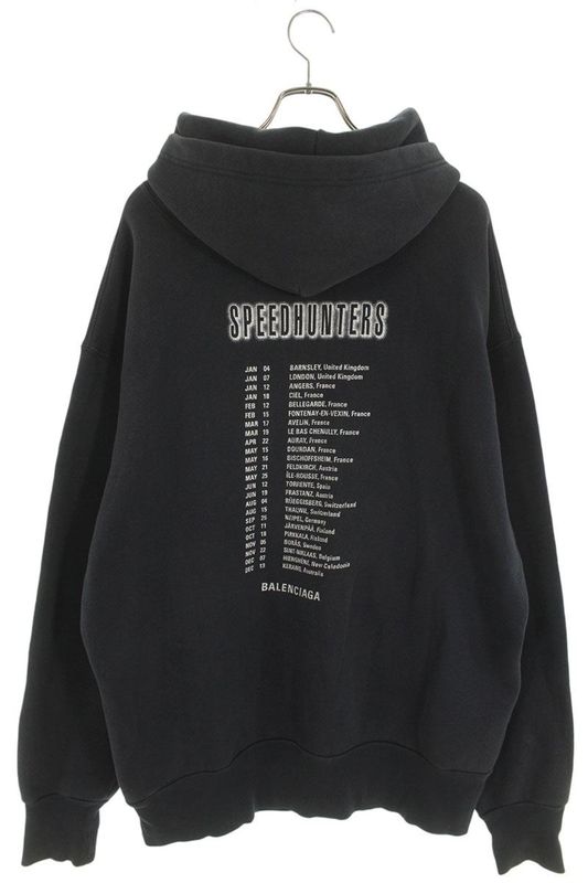 Balenciaga 19AW 541872 Tcv37 Speedhunters Pullover Hoodie Men's S