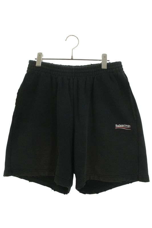 Balenciaga 676137 Tkvi9 Campaign Logo Embroidered Sweatshirt Half Pants Men XS