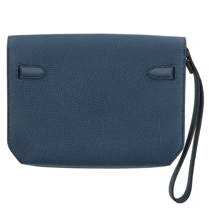 Hermes Kelly Depeche 25 Y Engraved Svhardware Leather Handbag Men 25