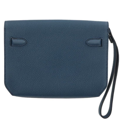 Hermes Kelly Depeche 25 Y Engraved Svhardware Leather Handbag Men 25