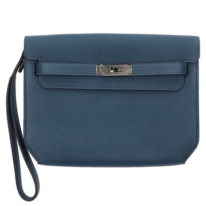 Hermes Kelly Depeche 25 Y Engraved Svhardware Leather Handbag Men 25