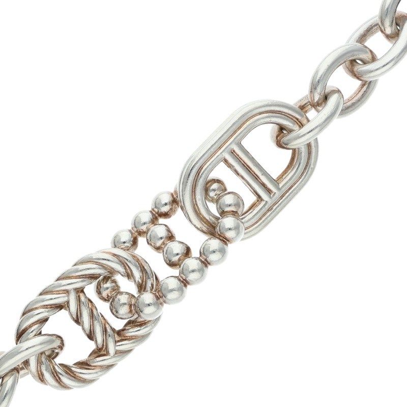 Hermes Parade TGM Silver Necklace Men's TGM LG