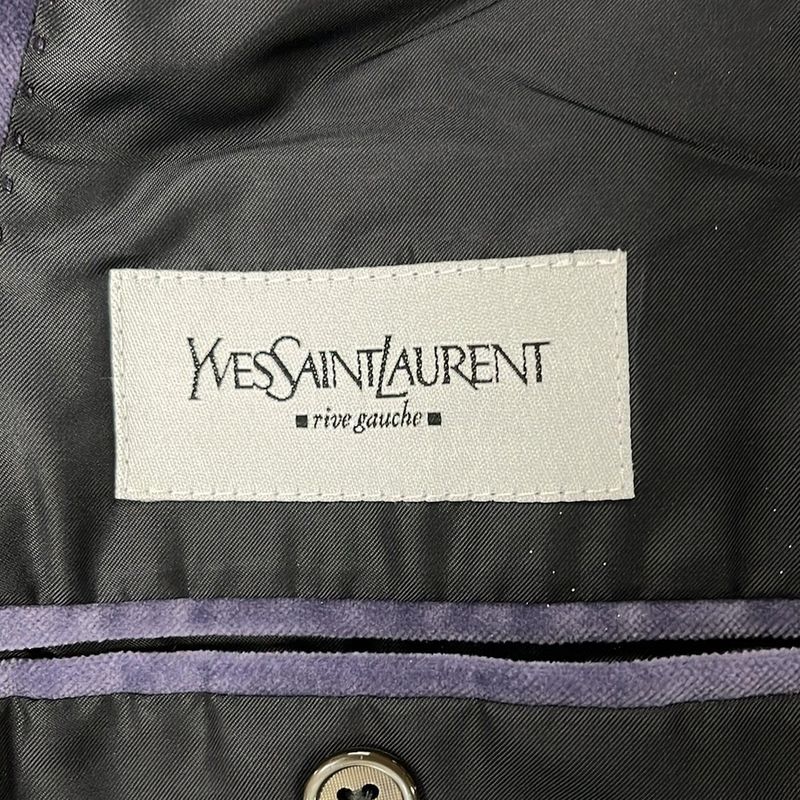 Yvessaint Laurent Rivegauche (ysl) Jacket Size 52R Men - Purple Long Sleeves